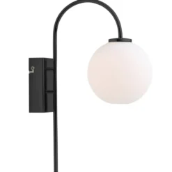 Ballon vägglampa, svart