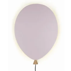 Balloon vägglampa, rosa-ask
