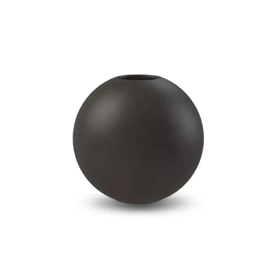 Ball vas black, 8 cm