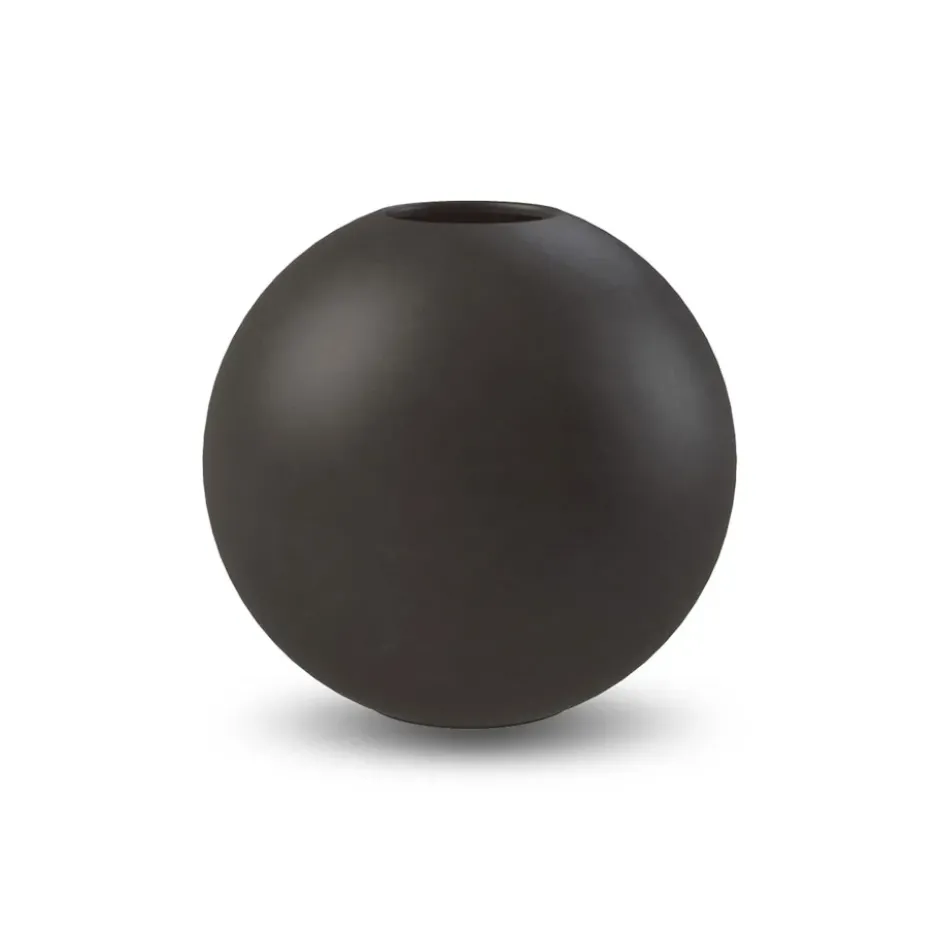 Ball vas black, 10 cm