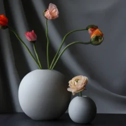 Ball vas grey, 20 cm