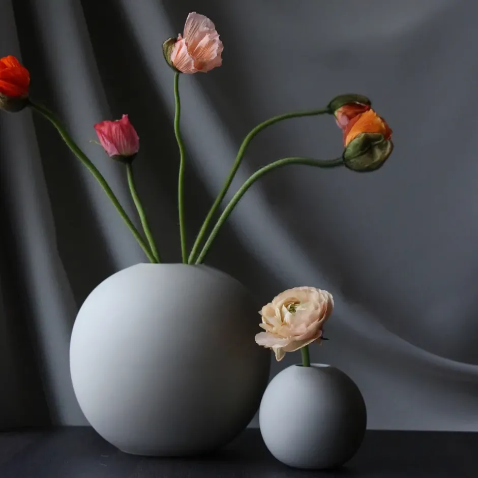 Ball vas grey, 20 cm