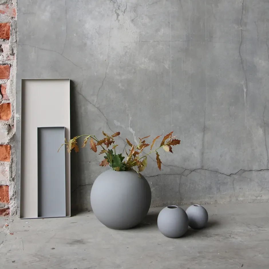 Ball vas grey, 20 cm