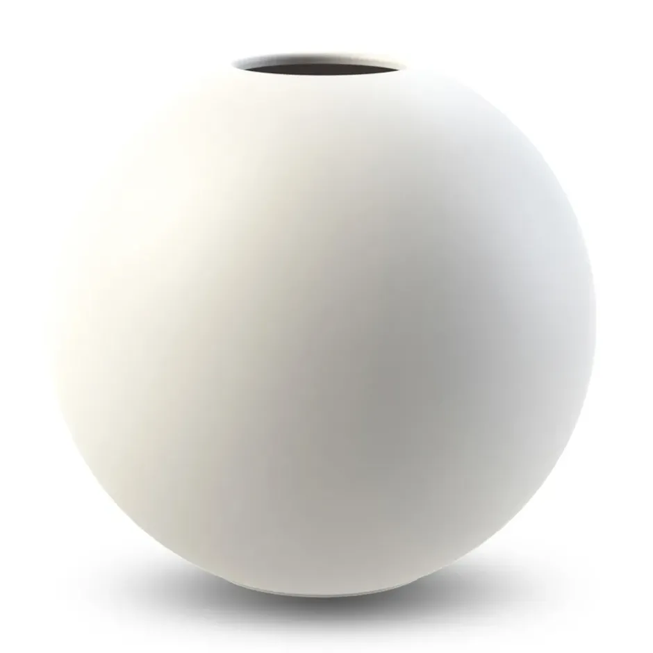 Ball vas white, 30 cm