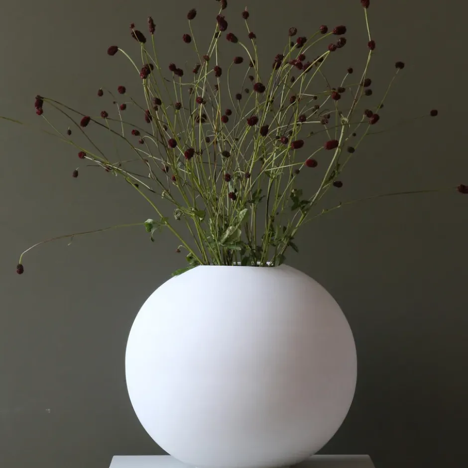 Ball vas white, 30 cm