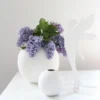 Ball vas white, 10 cm