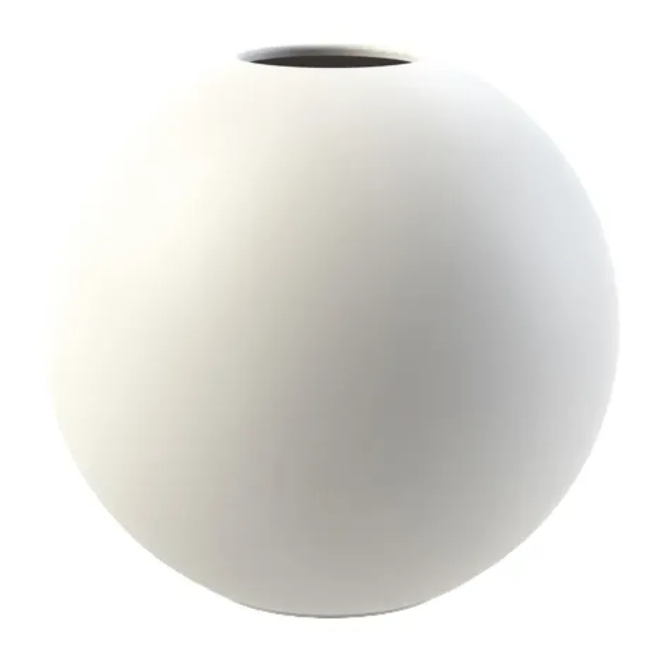 Ball vas white, 8 cm