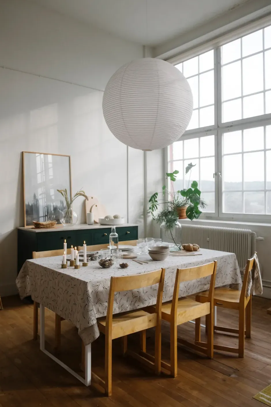 Barr bordsduk 137x238 cm, Svart-natur
