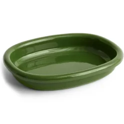 Barro ovalt serveringsfat, Green, large 27x36 cm