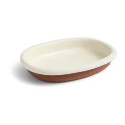 Barro ovalt serveringsfat, Off-white, large 27x36 cm