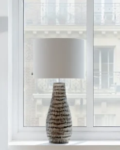 Bartha bordslampa 74 cm, Brun-beige