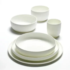 Base frukostskål med låg kant vit, 16 cm