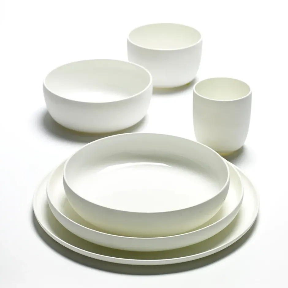Base frukostskål med låg kant vit, 16 cm