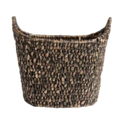 Basha korg Ø42 cm, Vattenhyasint-svart