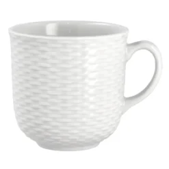 Basket mugg 37 cl, Vit