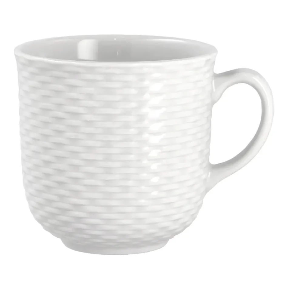 Basket mugg 37 cl, Vit