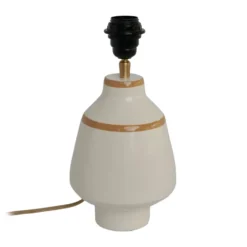 Becky lampfot Ø15x30 cm, White-mustard