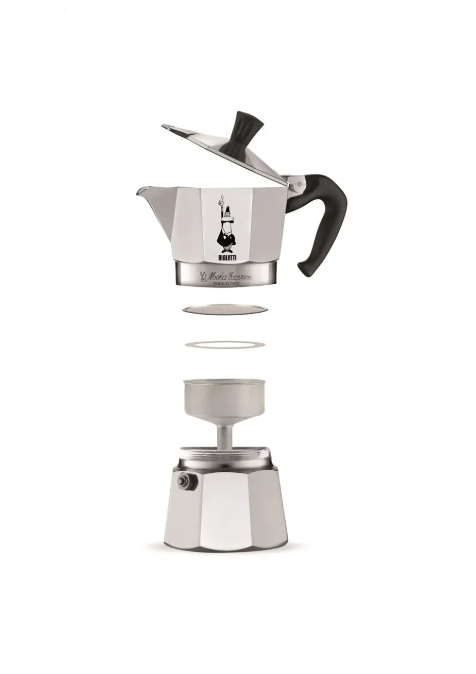 Bialetti Moka mokabryggare 6 koppar, Silver