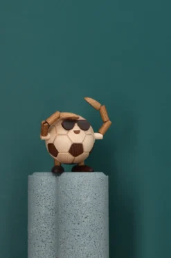 Billy Ball fotboll figur, Beige, 8x6,5x6,7 cm