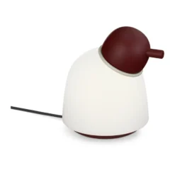 Bird bordslampa 21,5 cm, Mörkröd-sand-opalglas