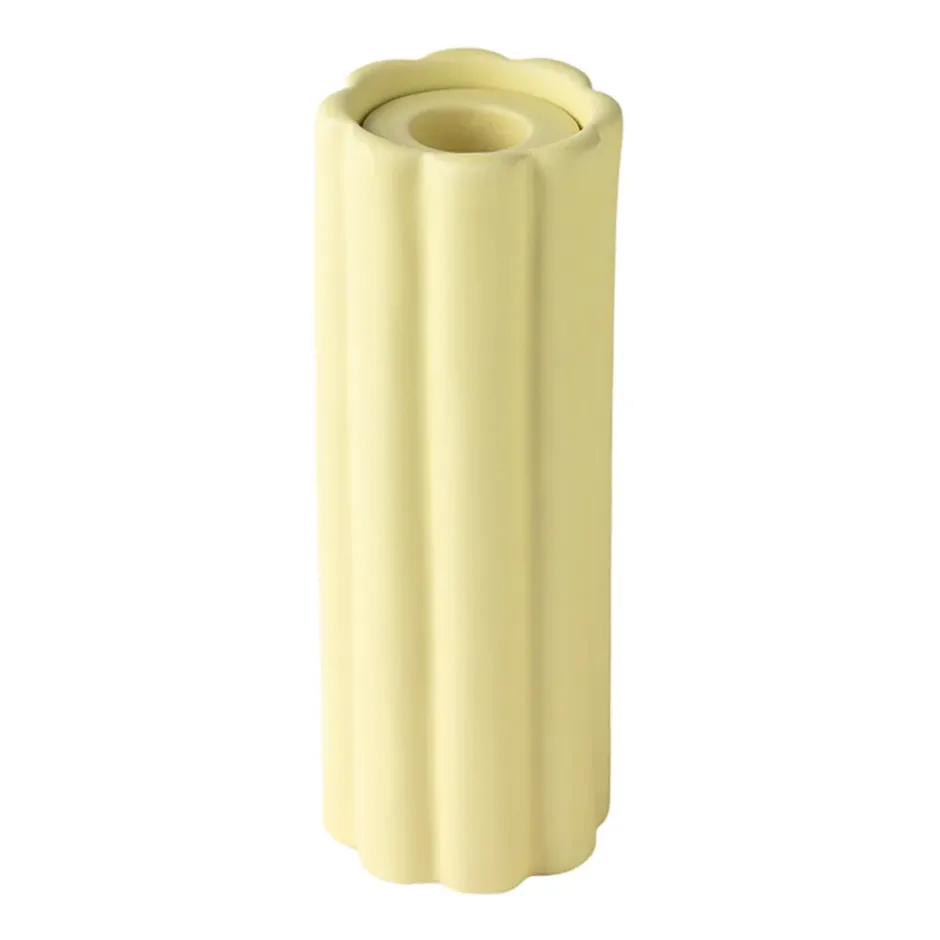 Birgit vas/ljuslykta 17 cm, Pale Yellow