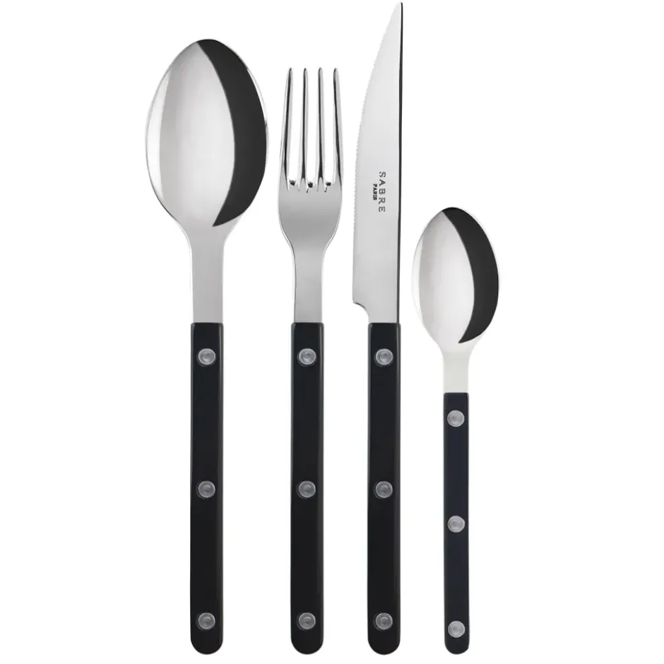 Bistrot bestick shiny 24 delar, Black