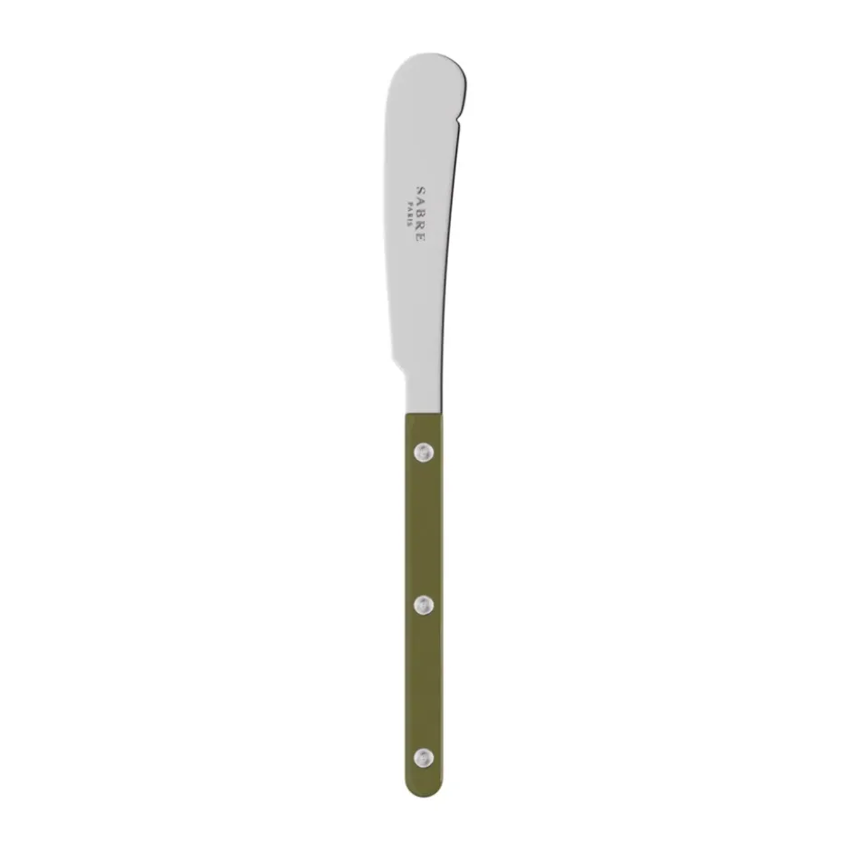 Bistrot solid smörkniv 16 cm, Green fern
