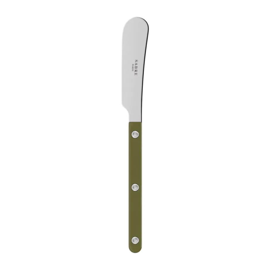 Bistrot solid smörkniv 14 cm, Green fern
