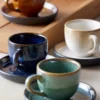 Bitz espressokopp med fat 7 cl, Mörkblå-svart