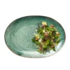 Bitz fat ovalt 25x36 cm, Svart-grön