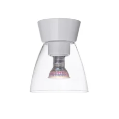 Bizzo plafond klarglas Ø16,5 cm, Blankvit
