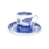 Blue Italian espressokopp med fat, 9 cl