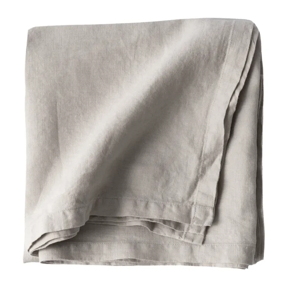 Bordsduk linne 175x175 cm, Warm Grey