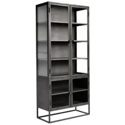 Boston High Cabinet 200 cm, Black