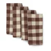 Bothy Check bomullsservett 40x40 cm 4-pack, Cinnamon-grey green