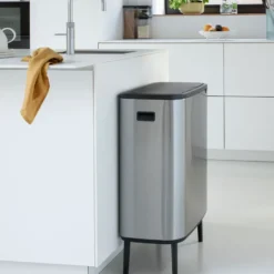 Bo touch bin high 60 L, Mattborstat stål