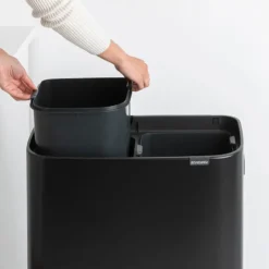 Bo touch bin high 2x30 L, Matt svart