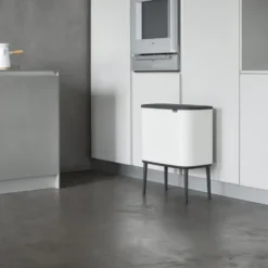 Bo touch bin 11+23 liter, vit