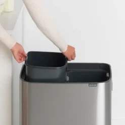 Bo touch bin 2x30 L, Mattborstat stål
