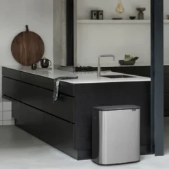 Bo touch bin 2x30 L, Mattborstat stål