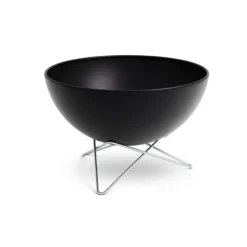 BOWL 70 eldstad, Svart-silver, stjärnstativ