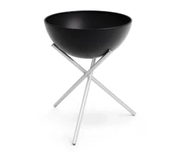 BOWL 70 eldstad, Svart-silver, tripodstativ