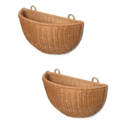 Braided väggkorgar 2-pack, Natural