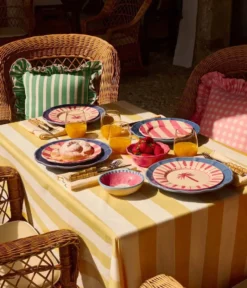 Breton bordsduk, Yellow, 250x150 cm