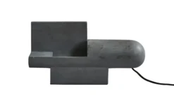 Brutalist bordslampa, Grå