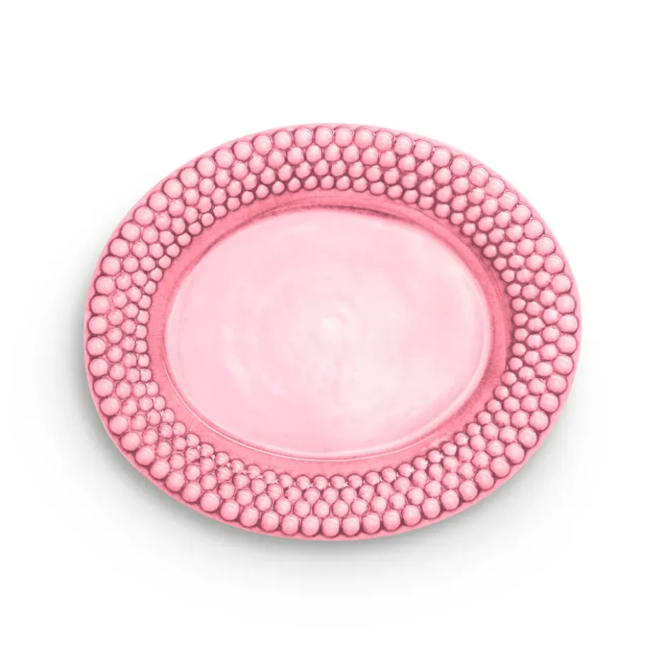 Bubbles ovalt fat 35 cm, Rosa
