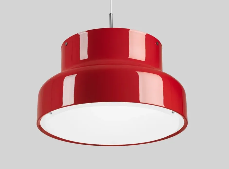 Bumling lampa stor 600 mm, Röd-opalglas