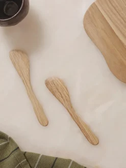 Cairn smörkniv 2-pack, Oak