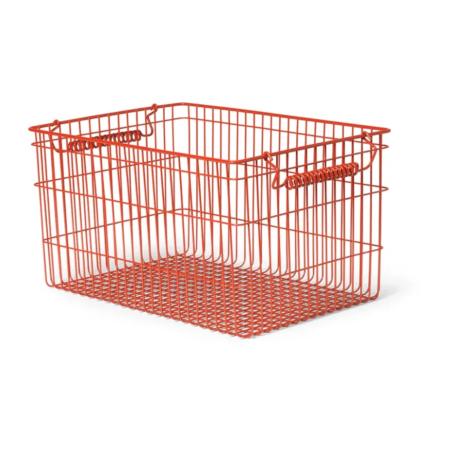 Cala stapelbar korg 2-pack, Poppy red