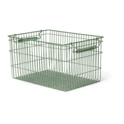 Cala stapelbar korg 2-pack, Verdant green
